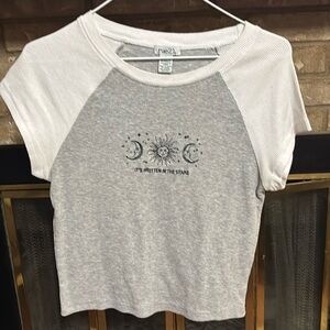 Cropped moon T-shirt